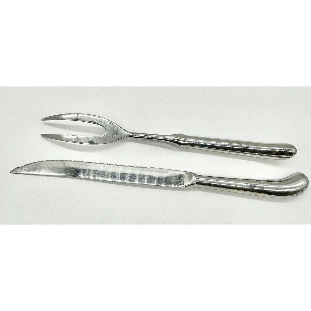 Towle 2 pc Stainless Steel Carving Set, Carving Knife and Fork Cutlery
